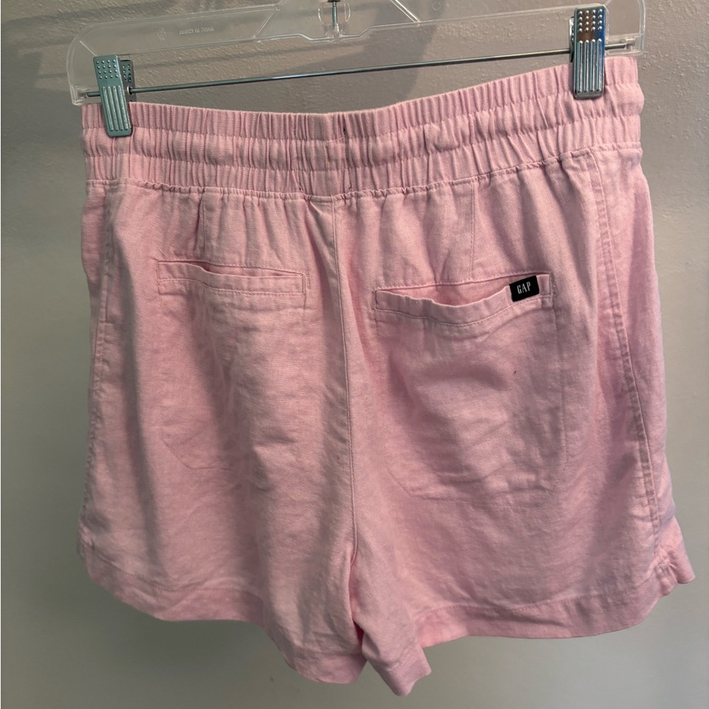 GAP Light Pink Women's Linen Shorts - Picture 3 of 4